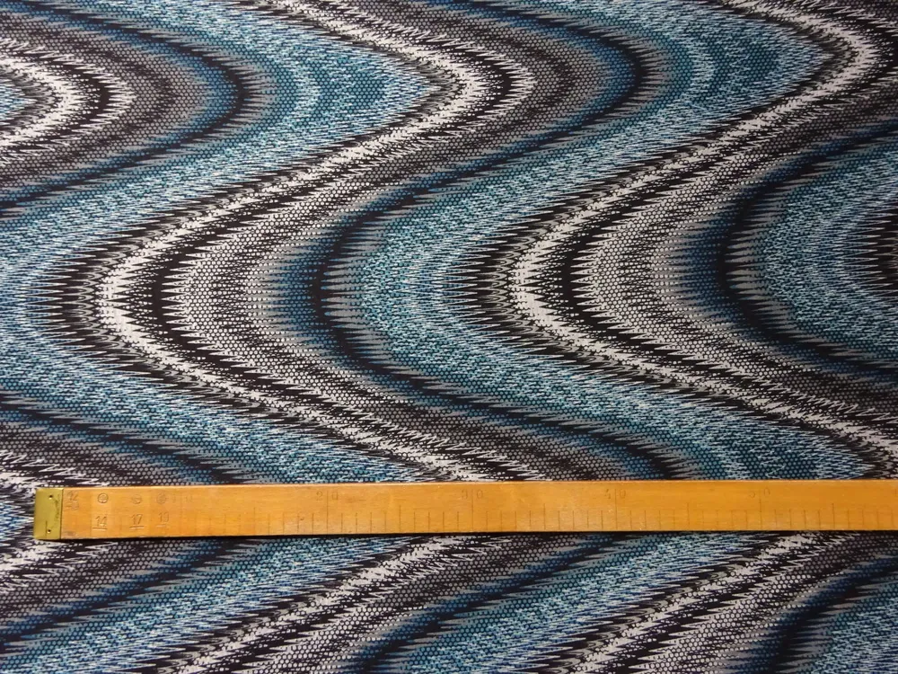 Úplet sivo-modrý "čierne vlnovky"