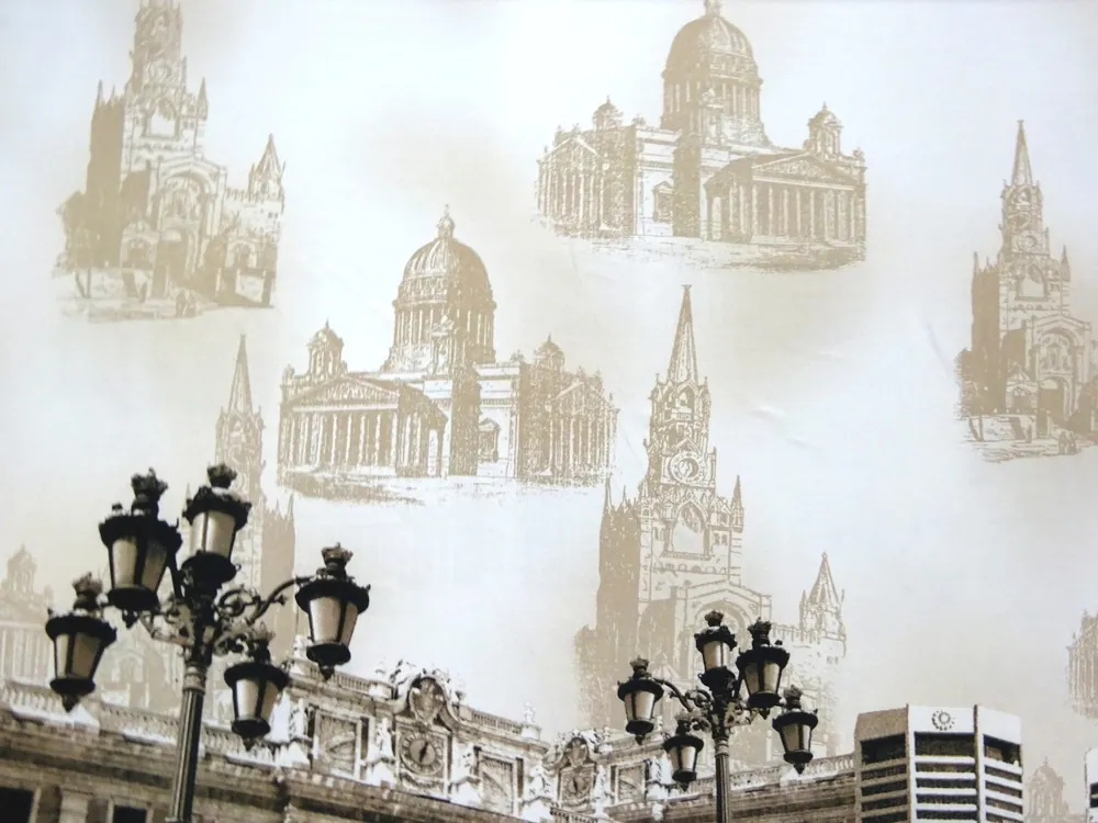 Úplet "mesto, motýle" - bordúra obojstranná