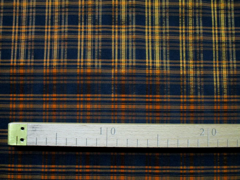 Košelovina čierna "pomarančové káro" - pruží naopak