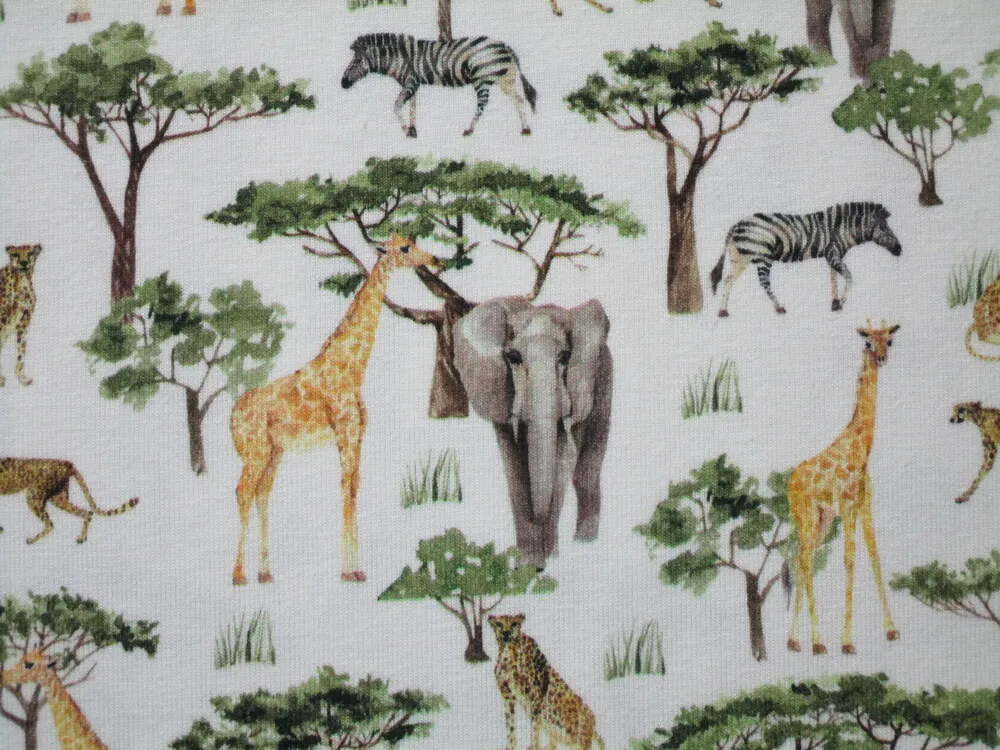 Úplet smotanový "safari zvieratká" 