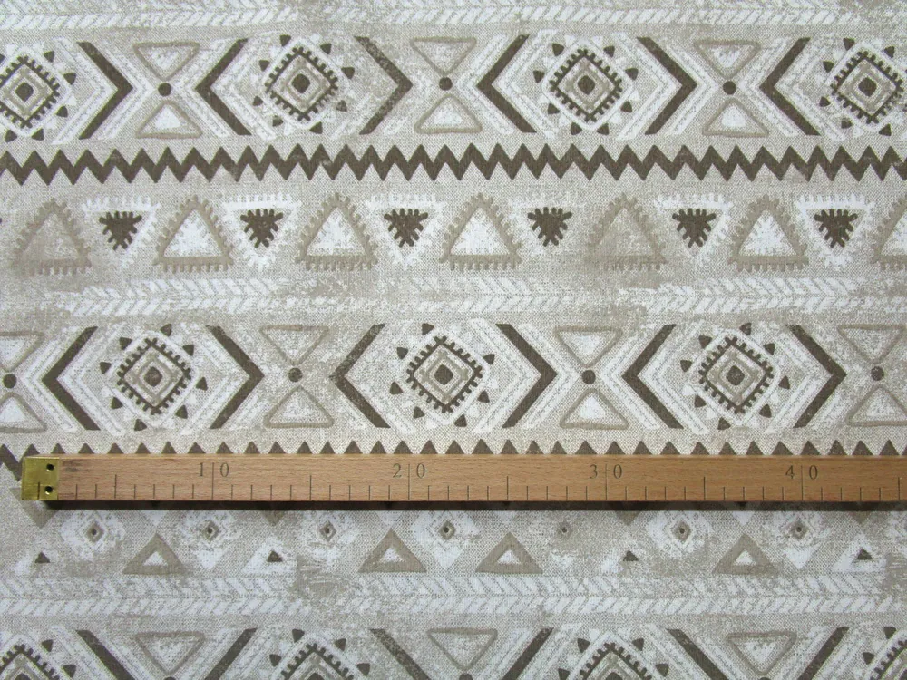 Poťahovka béžová "bielo-hnedý vzor" - zbytok