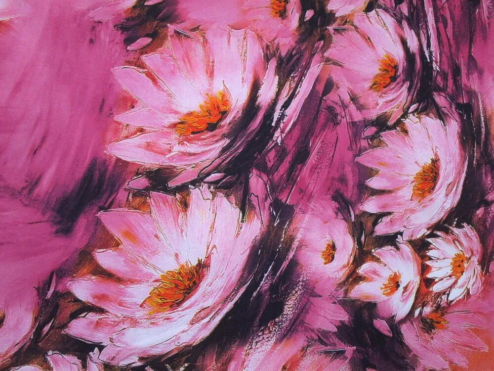 Šatovka s hodvábom ružová "kvety" 