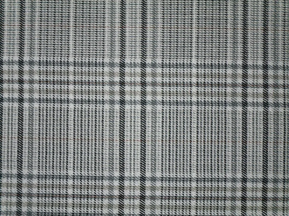 Kostýmovka sivá s vlnou "olivovo-sivé káro" - zbytok