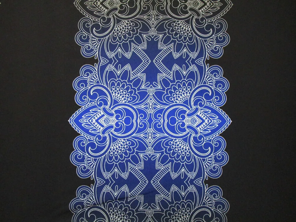 Šatovka tmavomodrá "ornament" - raport