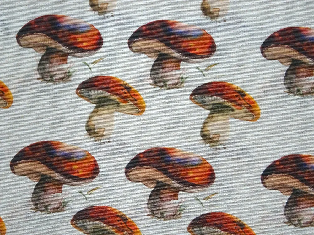 Poťahovka smotanovo-béžová"hríby" 