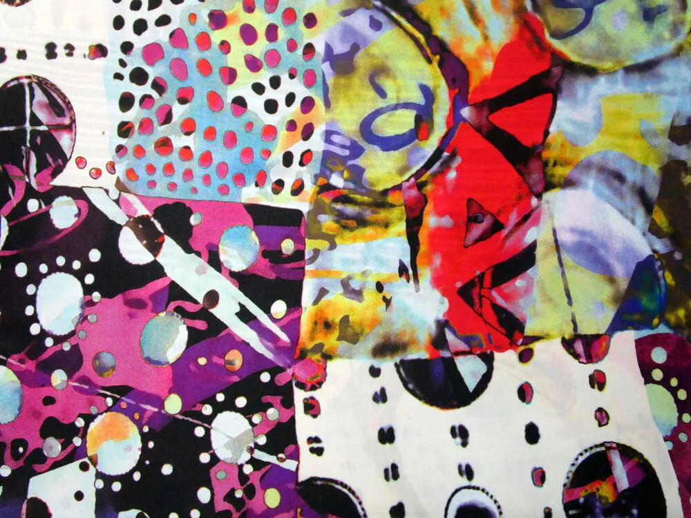 Satén silky "abstraktný vzor"