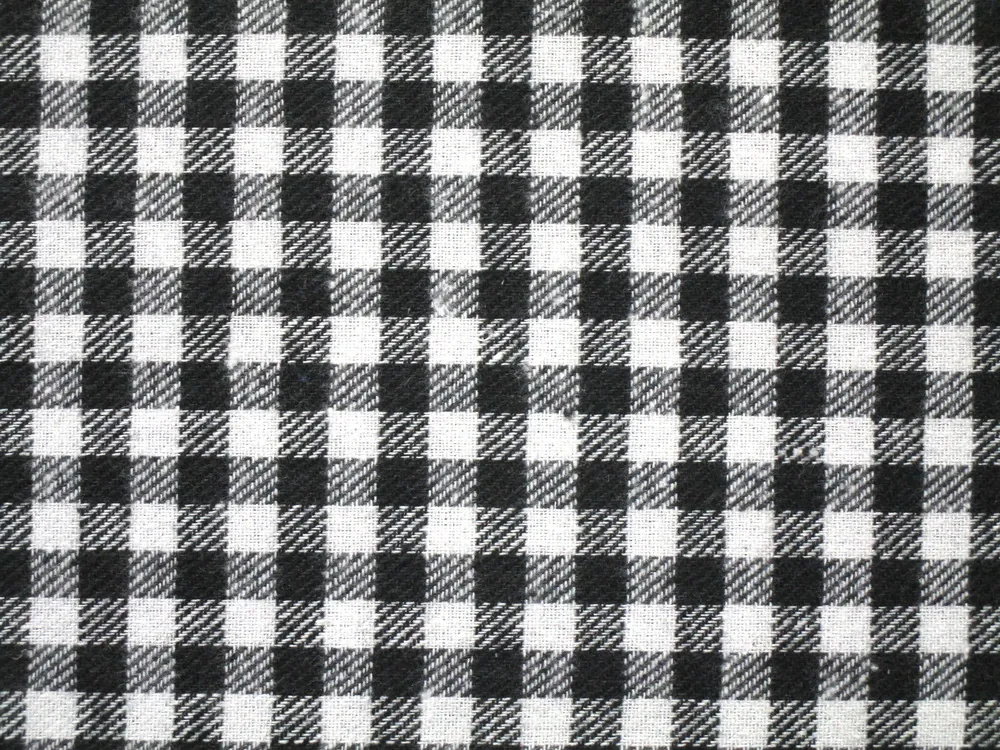 Flanel bielo-čierny "kocka" 