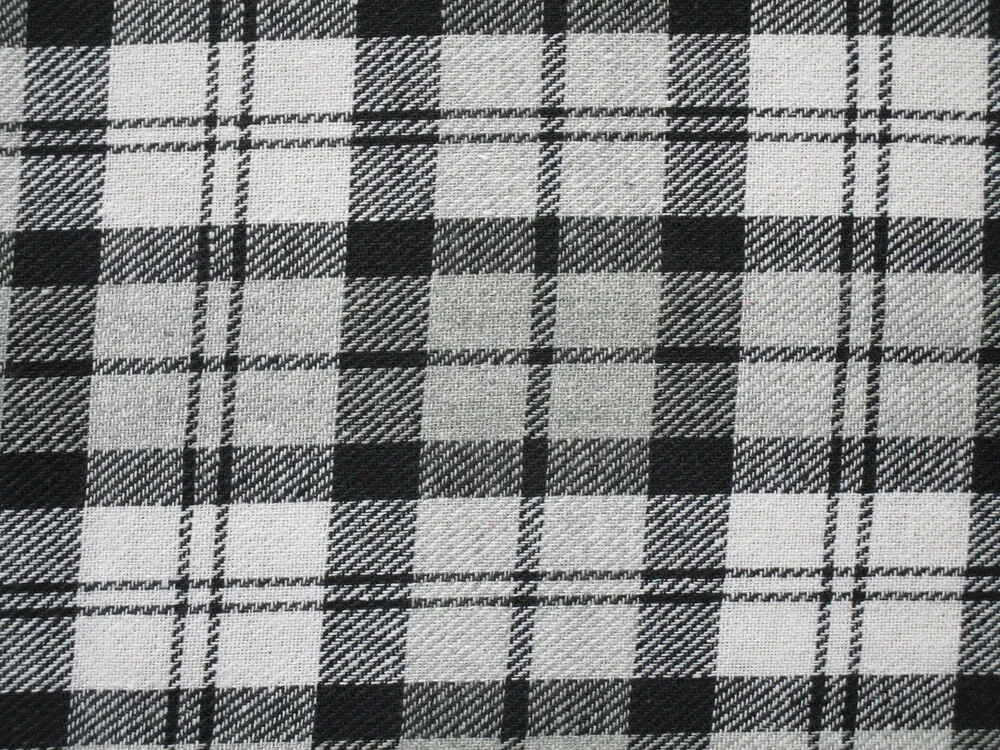 Flanel sivý "sivo-čierne káro" 