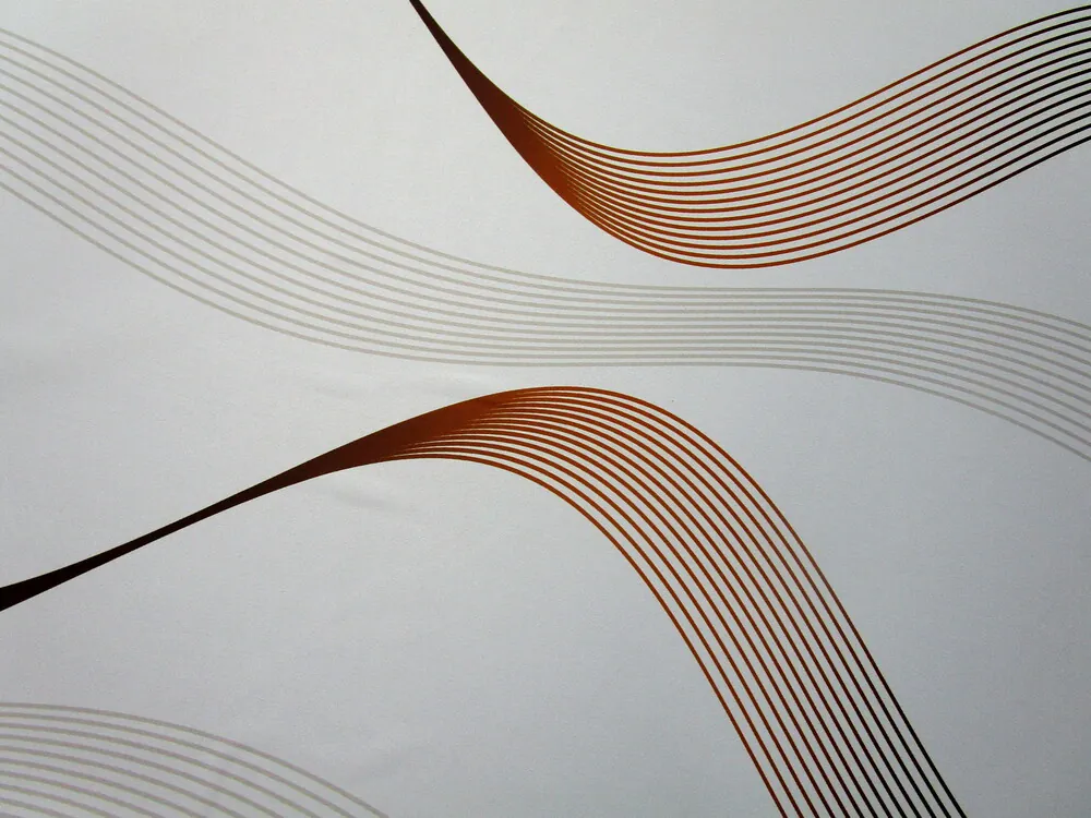 Blackout sivý "béžovo - hnedé vlnovky"