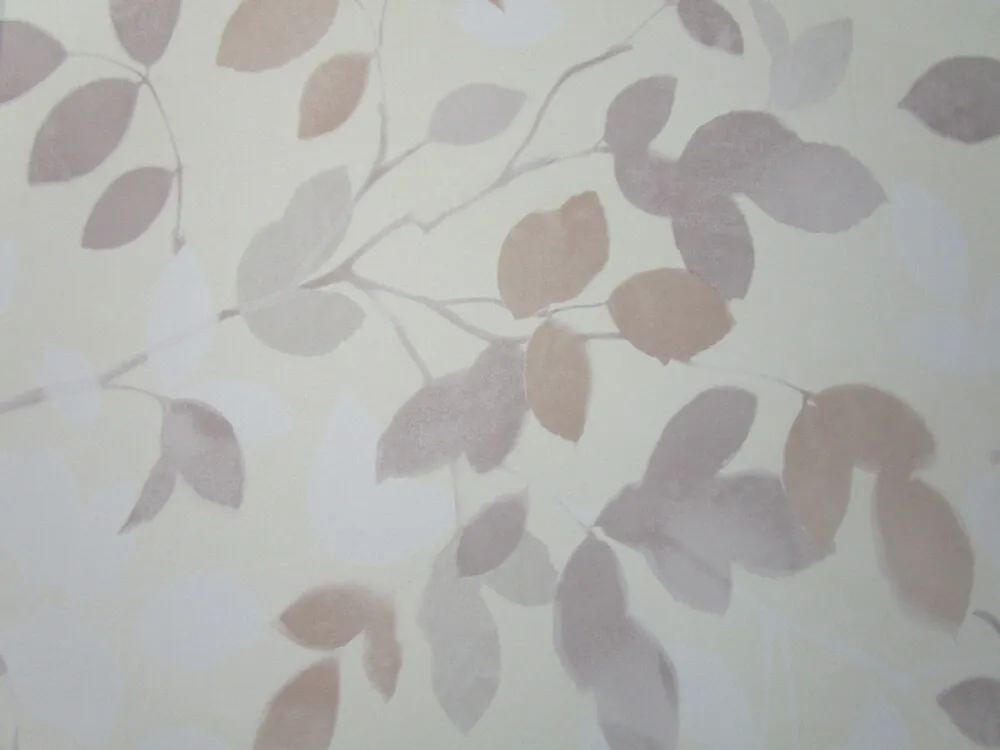 Blackout maslový "bielo-béžové listy" 