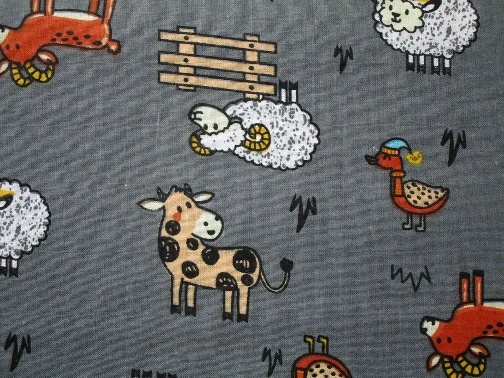 Bavlna tmavosivá "domáce zvieratká"
