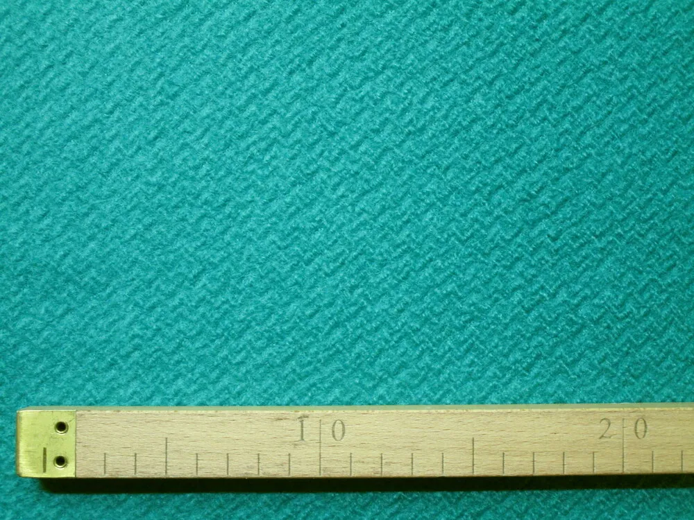 Kabátovina tyrkysová do zelena "cik-cak"