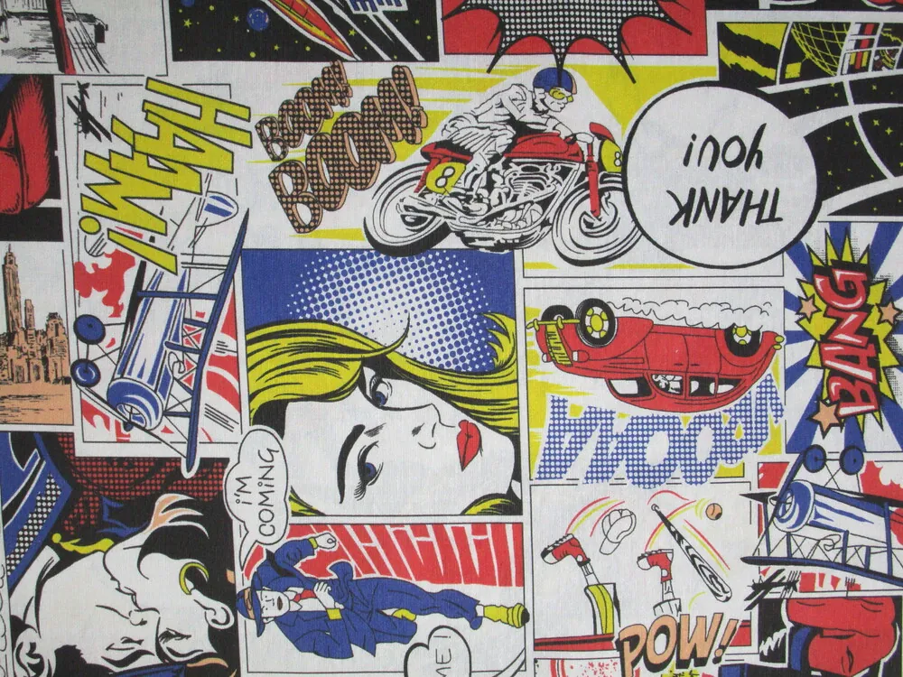 Poťahovka biela "veľký komiks" 