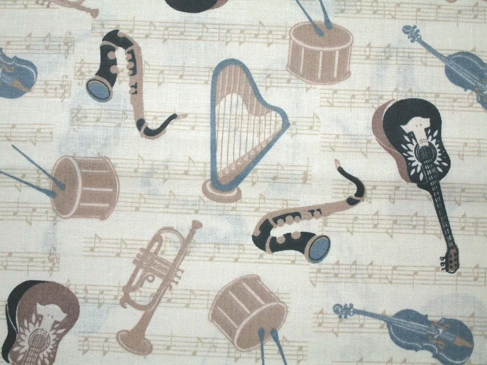 Bavlna maslová "hudobné nástroje" 