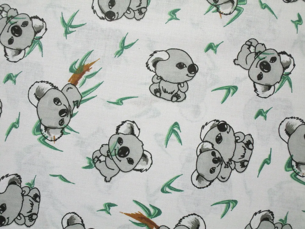 Bavlna biela "sivá koala" 