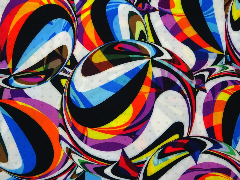 Šatovka Silky farebná "abstraktný vzor" 