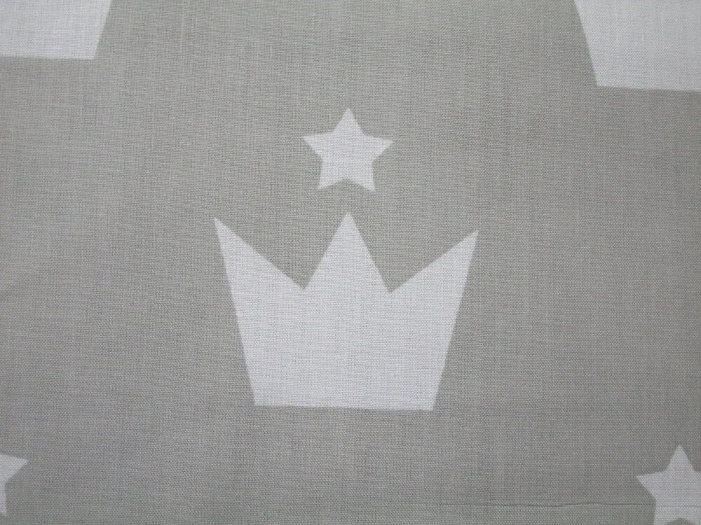 Bavlna sivá "biela korunka, hviezdička" 