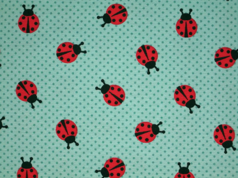 Úplet tyrkysový do zelena "lienky" 