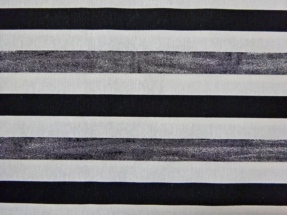 Poťahovka smotanová "strieborno-čierny pásik" 