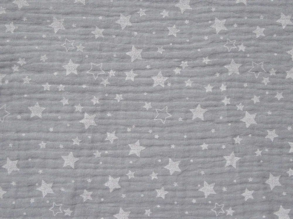 Fáčovina sivá "biele hviezdičky" - certifikát OEKO-TEX Standard 100 