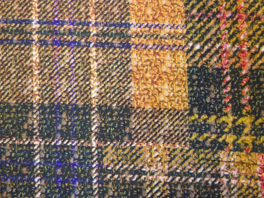 Úplet hnedý "farebné káro" 