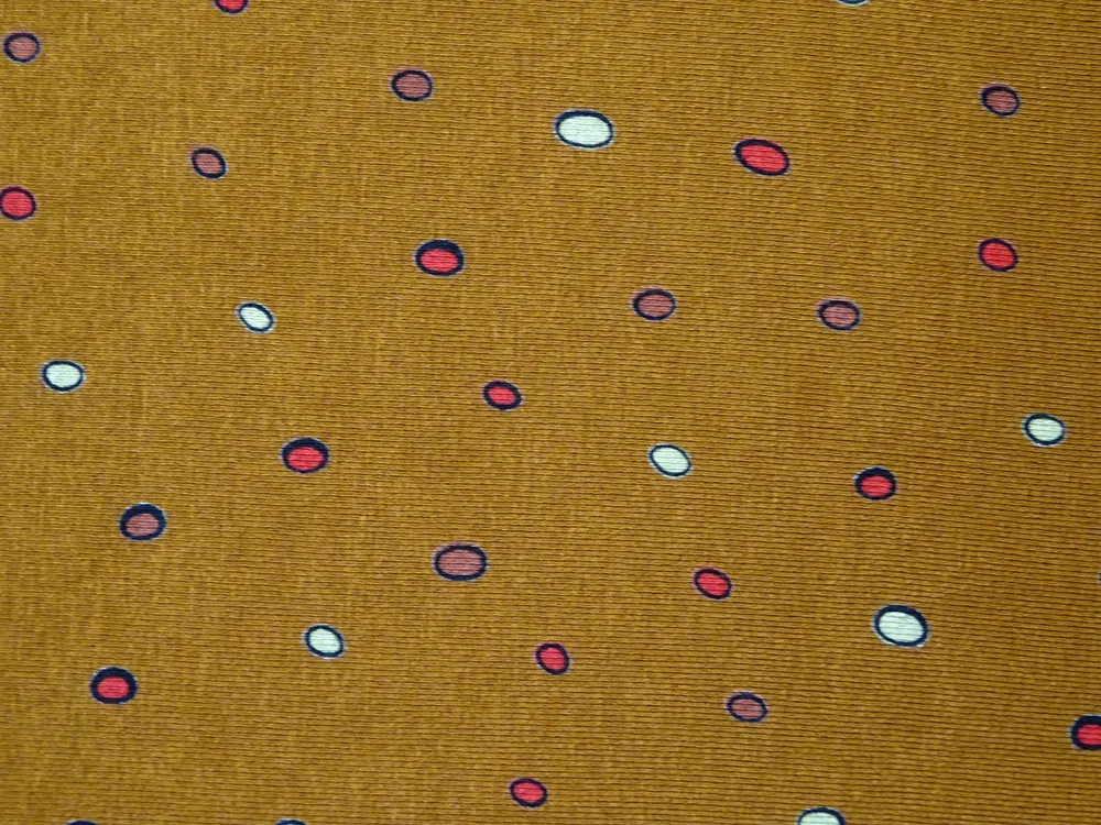 Úplet okrový "nepravidelné bodky" 