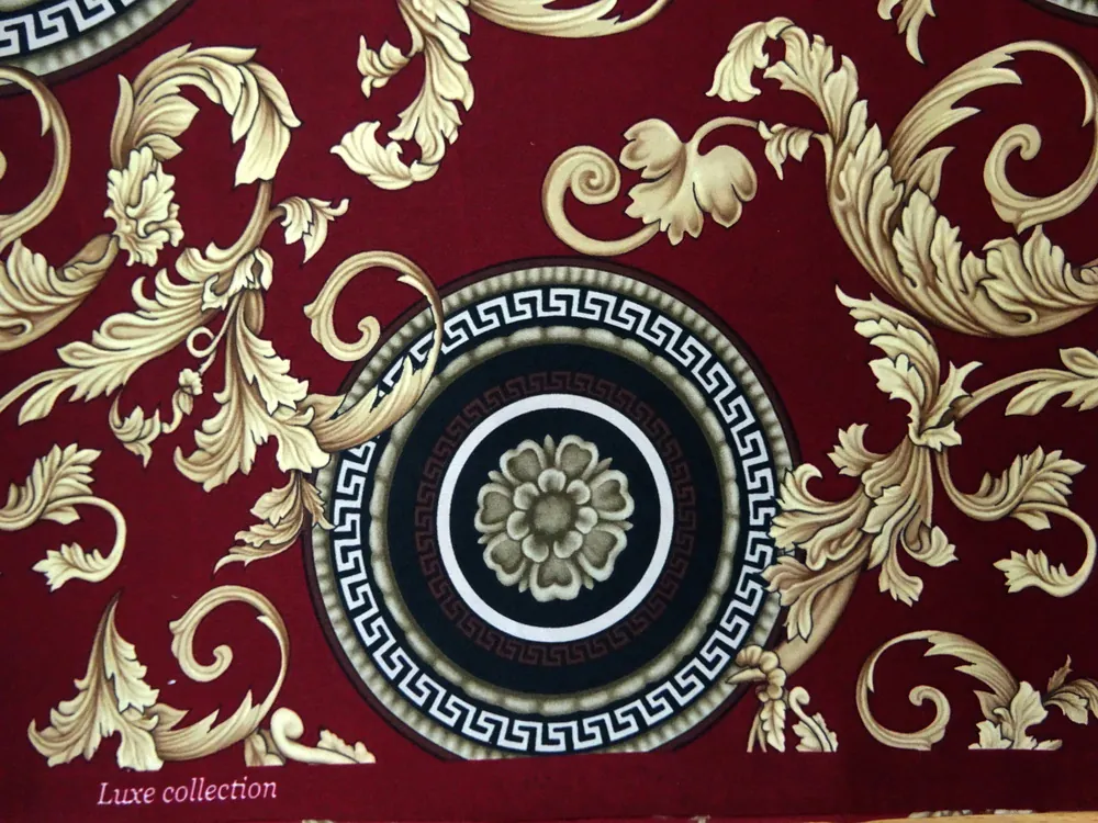 Hodváb vínový "béžovo-hnedý vzor" 