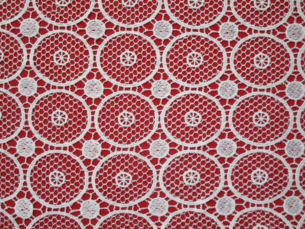 Krajka biela "kruhy"