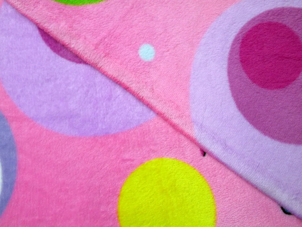 Fleece ružový "Happy day"