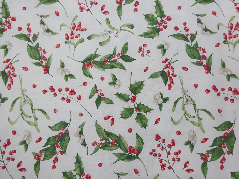 Poťahovka biela "vianočný motív" 