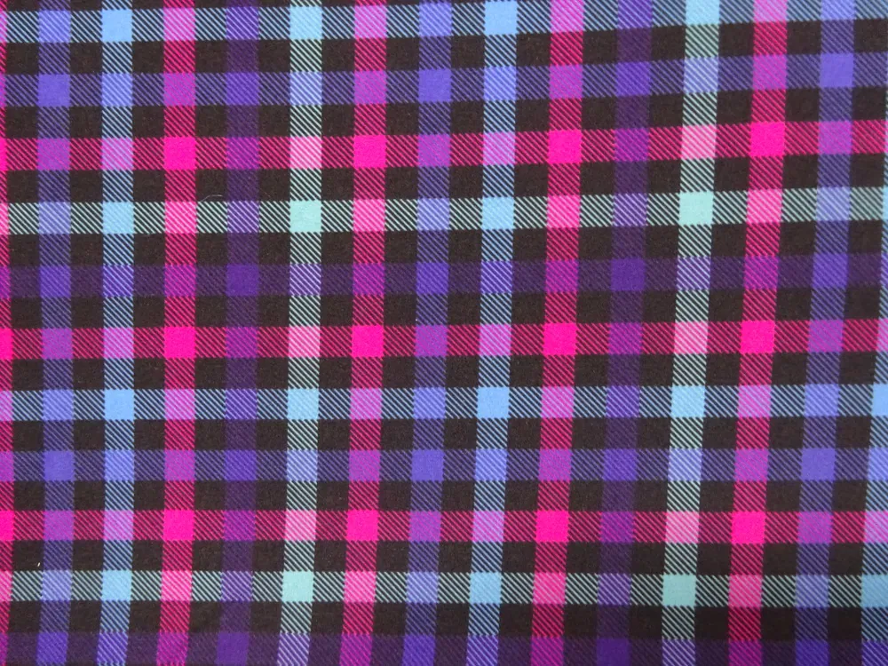 Softshell "ružovo-tyrkysové káro"