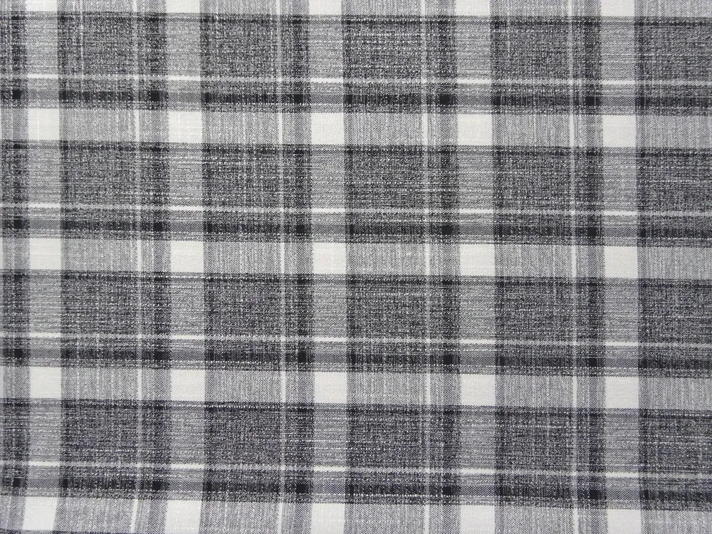 Kostýmovka smotanová "sivo-čierne káro" 