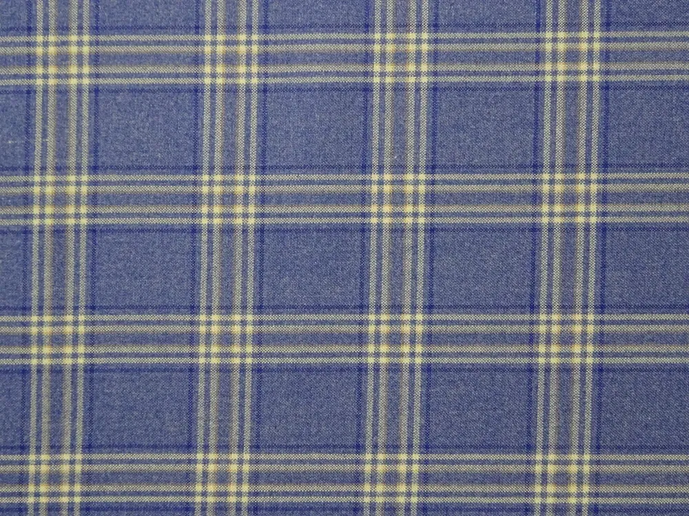 Kostýmovka modrá "žlto-hnedé káro" 