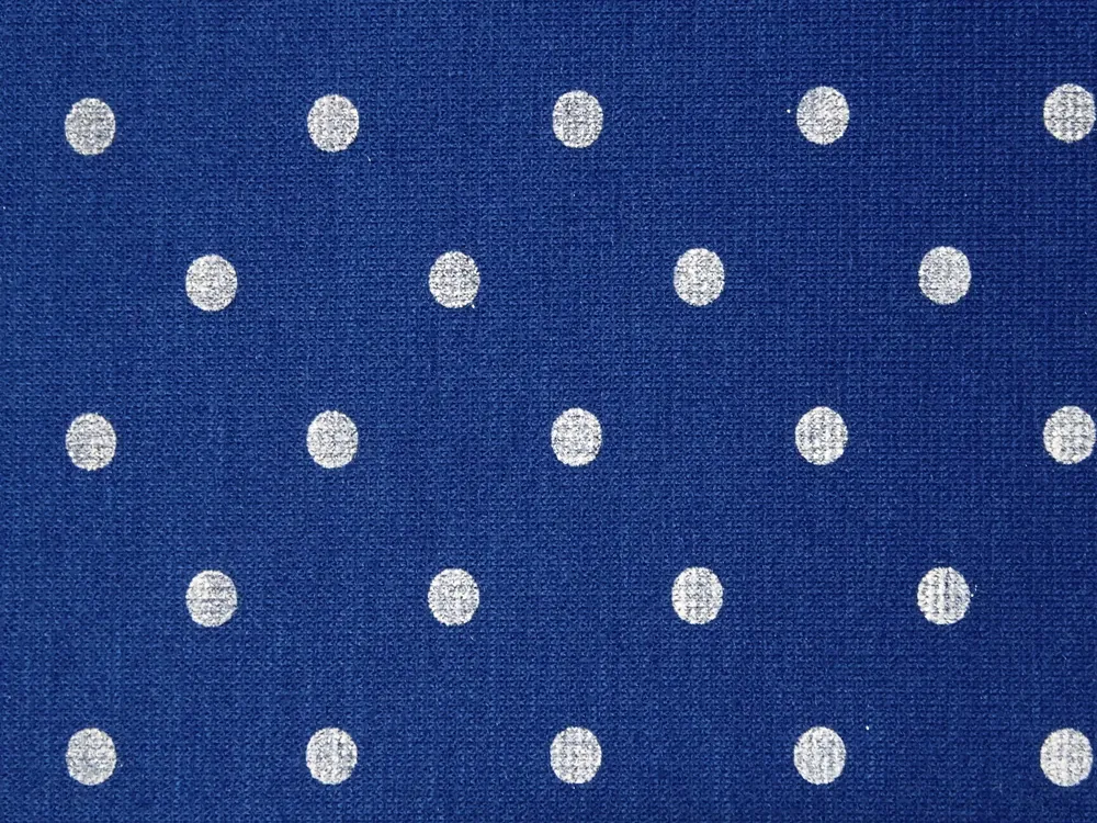 Úplet modrý "biele bodky" 