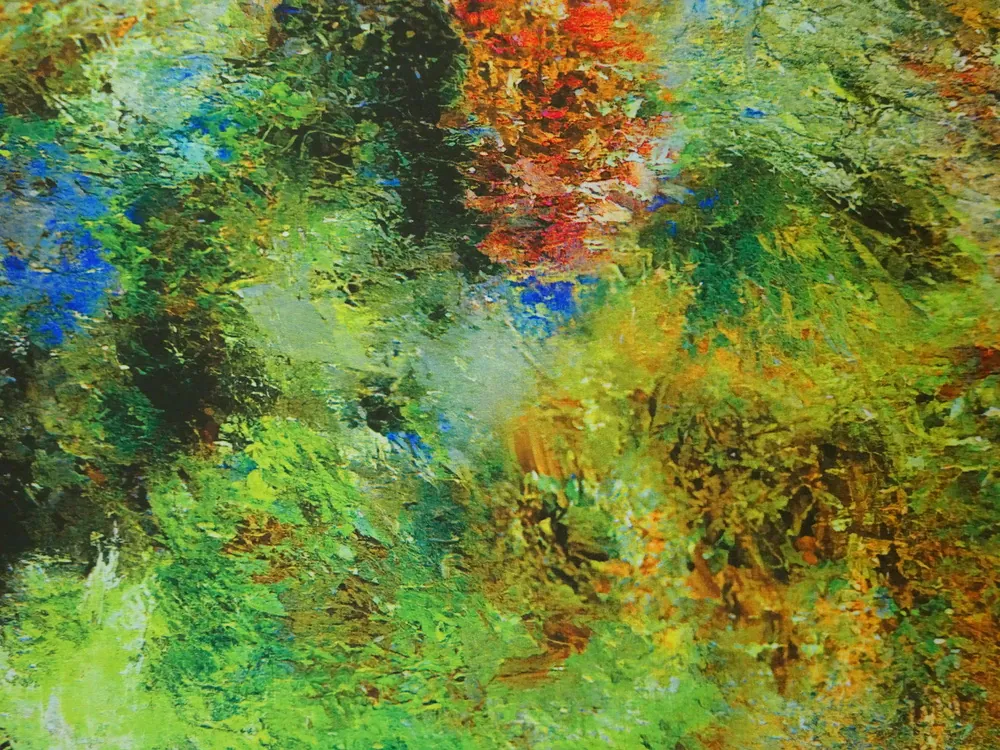 Hodváb horčicovo-zelený "vzorovaný" 