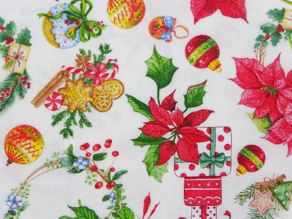 Poťahovka maslová "vianočný vzor" 