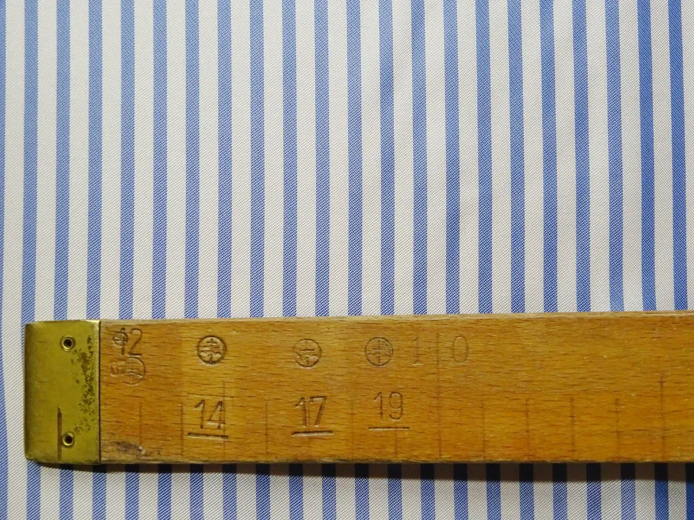 Podšívka biela "modrý pásik" 