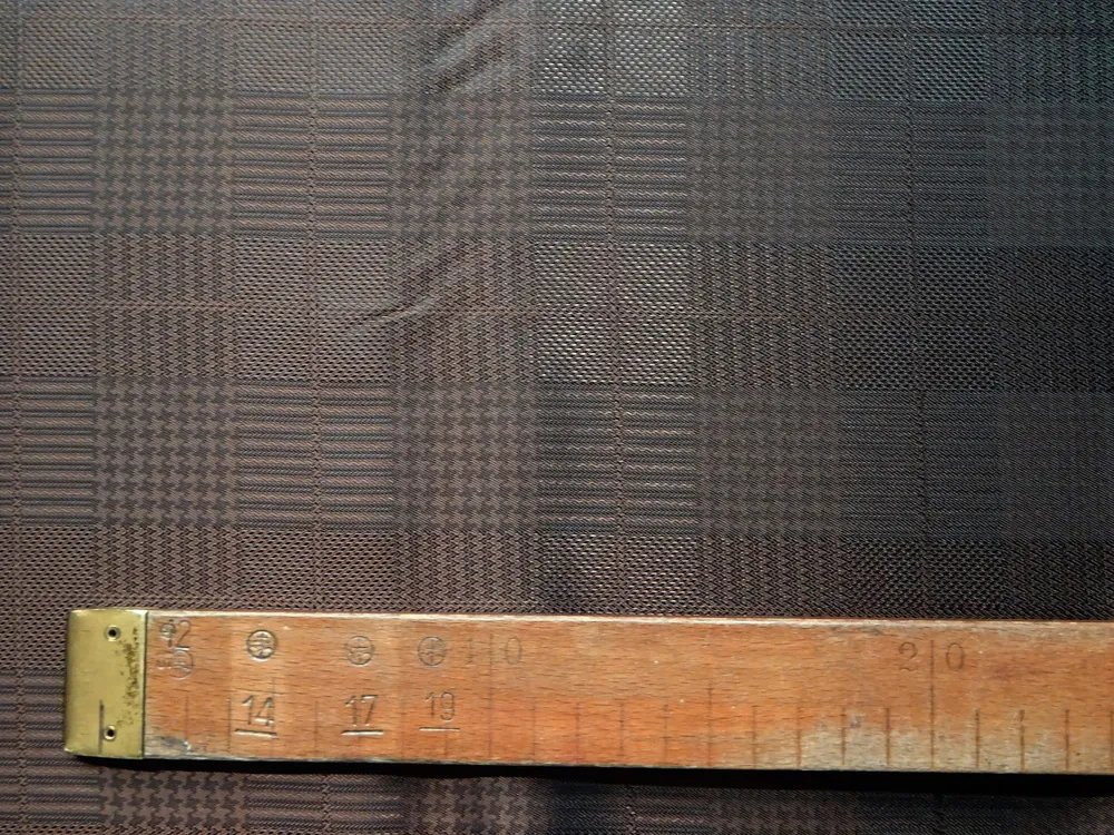 Podšívka Tivoli hnedá "kohútia stopa, káro" - talianska kolekcia 