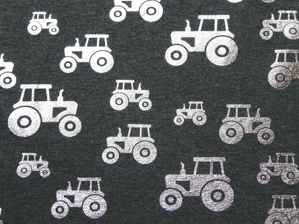 Úplet tmavosivý "strieborný traktor"