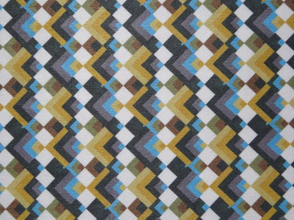 Úplet-imitácia jelenice smotanový "geometrický vzor"