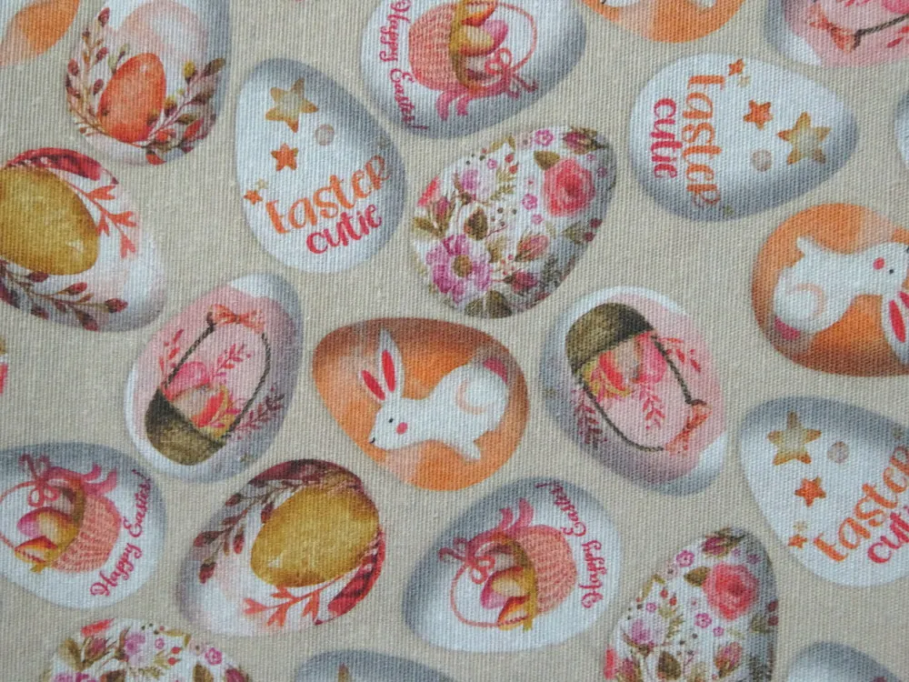 Poťahovka béžová "veľkonočné vajíčka" 