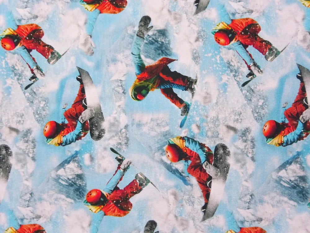 Teplákovina modrá "snowbordista" 