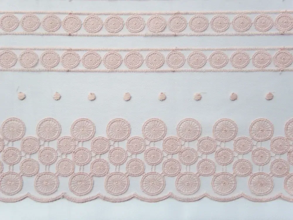 Krajka LIVI ružová "kruhy" 