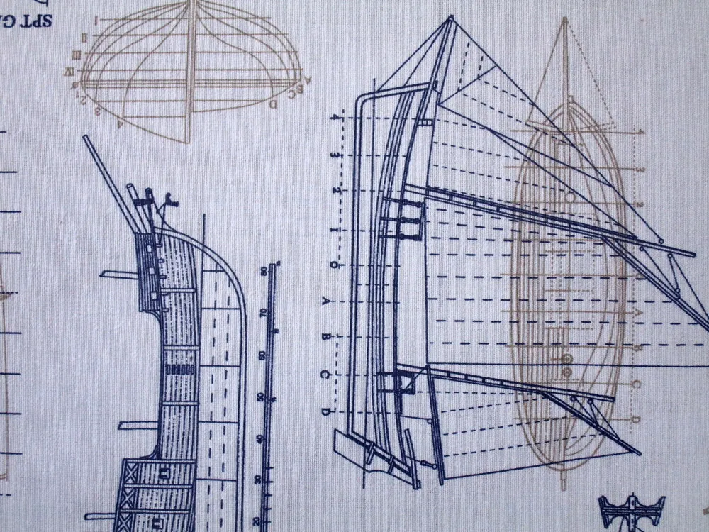 Poťahovka svetlomodrá "konštrukcie lodí"
