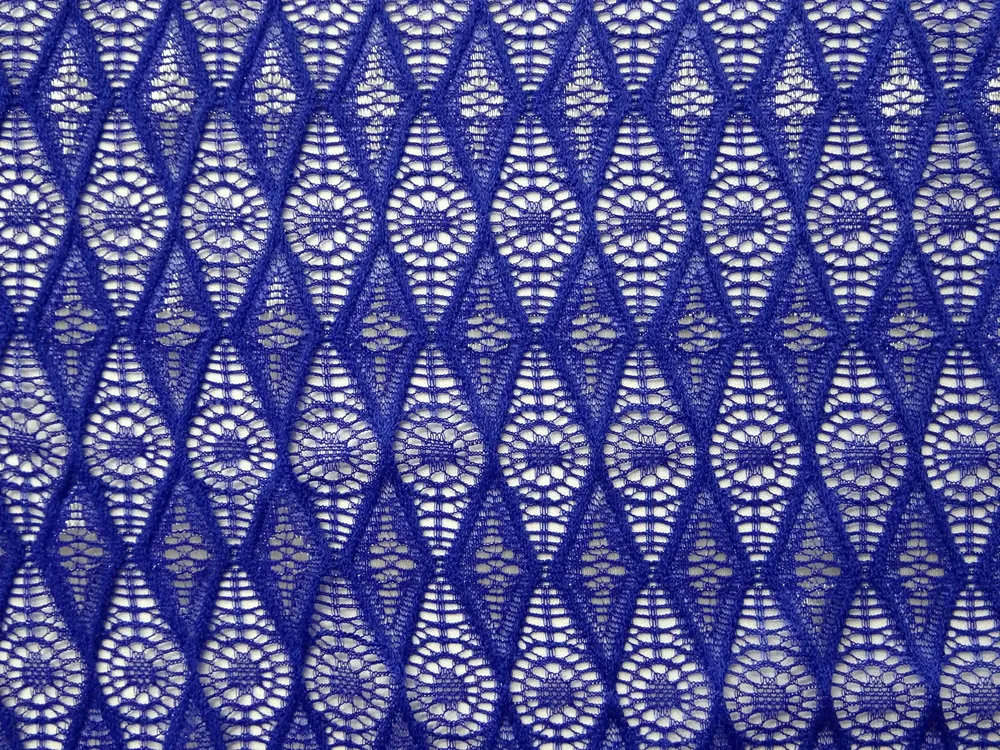 Krajka kráľovsky modrá ""strieborný vzorček" 