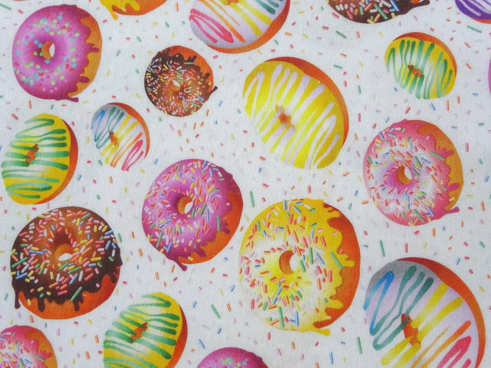 Poťahovka biela "farebný donut"