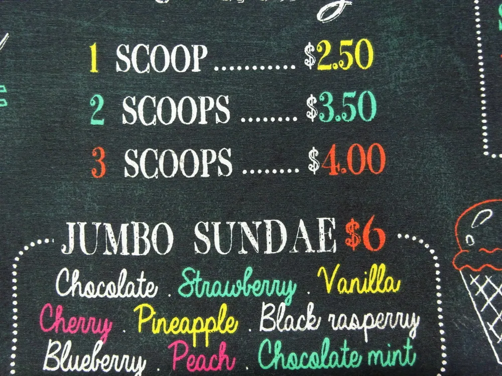 Poťahovka zeleno-čierna "zmrzlina, nápisy" 