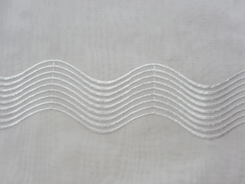 Záclona biela "biele vlnovky" - 170 cm 