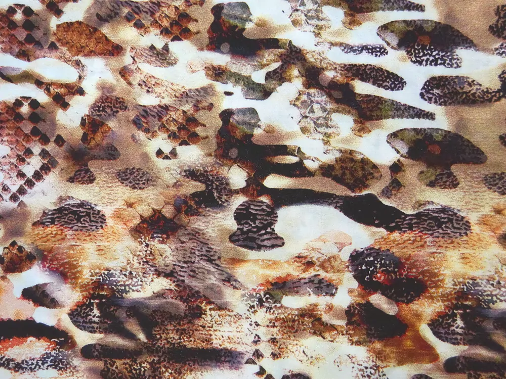 Šatovka s viskózou "hnedý vzor"