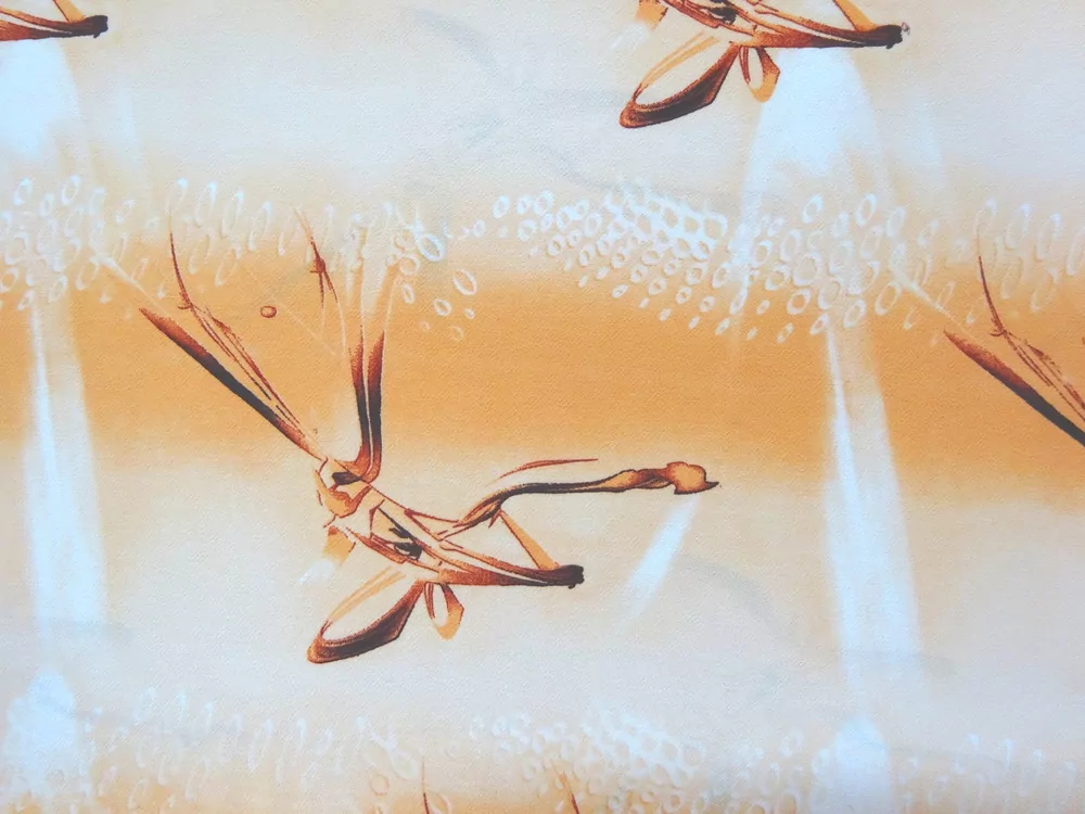 Šatovka bielo-pomarančová "ornament"